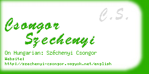 csongor szechenyi business card