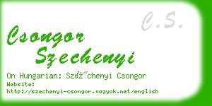 csongor szechenyi business card